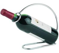 APS - Porta bottiglia di vino, 22 x 6 x 20,5 cm, in metallo cromato, ideale per