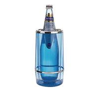 APS portabottiglie con Bordo Cromato, Trasparente, portabottiglie a Doppia Paret