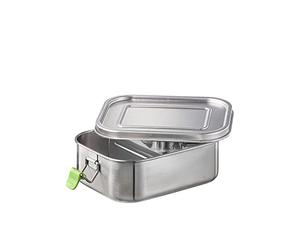 APS Portapranzo in Acciaio Inox Resistente di Alta qualità da 800 ml con divisore/Contenitore per Alimenti a Prova di perdite, Scatola bento per Bambini, Tempo Libero e Adulti, Piccolo portapranzo