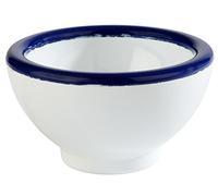 APS - Pure in melamina, Bianco, bordo BLU, Ø 5,5 cm, altezza: 4 cm