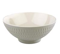 APS "Asia Plus ciotola in melamina quasi infrangibile, versatile ciotola di plastica impilabile, insalatiera, grigio/crema, Ø 16 cm, 0,6 litri.