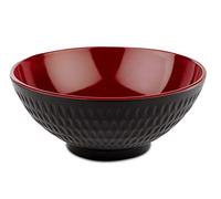 APS rigida - Asia Plus in melamina, Ø 16 cm, altezza: 7 cm, 0,6 litri, interno: Rosso, lucido, esterno: Nero, Opaco