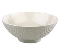 APS "Asia Plus ciotola in melamina quasi infrangibile, versatile ciotola di plastica impilabile, insalatiera, grigio/crema, Ø 20 cm, 1,1 litri.