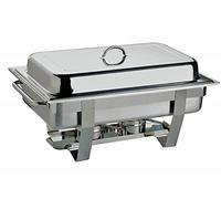 APS Chafing Dish "Chef" - con un contenitore per alimenti in acciaio inossidabile profondo 65 mm, due contenitori per la pasta combustibile, una bacinella per l'acqua, coperchio, telaio e manici lunghi cavi