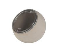 APS Set da portata Moon - 2 pezzi: 1 ciotola in melamina (Ø 19 cm) + 1 coperchio pieghevole con guarnizione in silicone, grigio