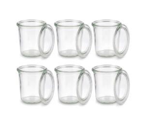 APS Set di 6 bicchieri originali WECK da 290 ml con coperchio - Ø 9 cm/altezza 9 cm/forma a goccia