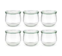APS Set di 6 bicchieri originali WECK da 580 ml con coperchio, Ø 11 cm, altezza 9 cm, forma a tulipano