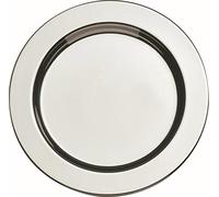 Set di sottobicchieri APS (6 pezzi) in acciaio inossidabile lucidato di alta qualità, Ø 12 cm, design pesante, bordo arrotolato, sottobicchieri in vetro altamente lucidato, rotondo