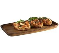 APS tavola di servizio, tavola in legno di acacia oliato, vassoio in legno, tavola di legno per servizio, marrone, 15 x 30 cm, altezza 2 cm
