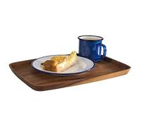 APS tavola di servizio, tavola in legno di acacia oliato, vassoio in legno, tavola di legno per servizio, marrone, 25 x 30 cm, altezza 2 cm