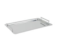 APS vassoio GN 1/1 - Classic - 53 cm x 32,5 cm impilabile in acciaio inox, manico satinato con bordo liscio e pezzi saxobuy