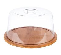 APS Vassoio in bambù con cappuccio, set composto da: - Vassoio in bambù Ø 25 cm, altezza: 1,5 cm, cappa Ø 23 cm, altezza: 12 cm