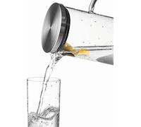 APS vetro-caraffa, vetro, in acciaio inox, Ø 9,5 cm, h: 27 cm, 1,5 litro