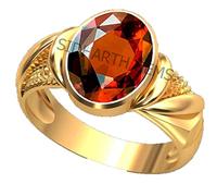 APSLOOSE Anello regolabile Ashtdhatu con granato essonite da 5,25 ratti da 4,47 carati, pietra preziosa gomata originale e naturale, non riscaldata e non trattata per scopi astrologici