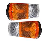 APSMOTIV Fanale combinato anteriore Gruppo luci indicatori laterali con lampadine 12v Sostituzione per trattore Massey Ferguson 230 240 250 265 275 290 298 365 375 390 398 399etc (marrone,12 Volt)