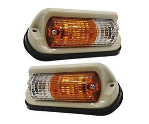 APSMOTIV Gruppo indicatori di direzione Combinazione di luci Gruppo lampada Set adatto per trattore Massey Ferguson 135 148 165 168 175 178 (gruppo indicatore laterale)(ambra/trasparente) (12 Volt)