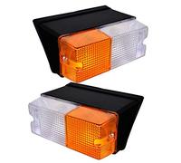 APSMOTIV Gruppo indicatori di direzione Set di luci per Trattore Farmtrac Trattore Sonalika Trattore Indofarm Trattore Standard e Trattore Deutz Fahr Set con Lampadina 12v (Nero)(12V)