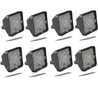 Apsmotiv Set 8 Pezzi JC Faro Di Lavoro LED Quadrato Super Bright 24V