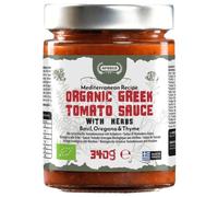 Apsogo Pomodori a Pezzi Bio Greci alle Erbe - Base per Sughi, 340g | Pomodori a pezzi biologici greci con basilico, origano e timo - una base mediterranea pronta per sughi di pasta e pizza.