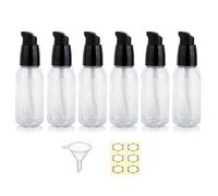 Apstaqeoo 6 flaconi vuoti da 50 ml, dispenser per lozioni, per articoli da toeletta approvati TSA, in plastica, a prova di perdite, con etichetta e imbuto, per la pulizia di shampoo e cosmetici