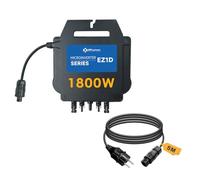 APsystems® EZ1D - Micro inverter da 1800 W con WiFi integrato e Bluetooth e relè VDE, plug & play, ideale per centrali elettriche da balcone (con cavo di collegamento)