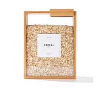 APT 1101 Dispenser per alimenti, 2 l, organizer da cucina e contenitore, contenitori per alimenti e cereali, per organizzare e conservare cereali, cereali, riso, farina, snack (bambù, 1)
