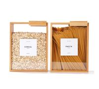 APT 1101 Dispenser per alimenti, 2 l, organizer da cucina e contenitore, contenitori per alimenti e cereali, per organizzare e riporre cereali, cereali, riso, farina, snack (acrilico, 2)