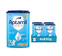 APTAMIL Nutribiotik 3 - Latte di Crescita in Polvere per Bambini dai 12 mesi - Confezione da 3320 grammi (4 confezioni da 830g)