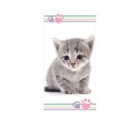 APTEX Asciugamano da bagno con gatto, 70 x 140 cm, multicolore