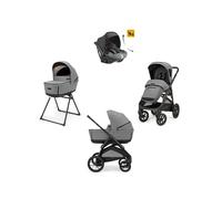 Aptica XT System Quattro - Canyon Grey con telaio Nero e seggiolino auto Darwin Infant Recline - 2025 - inglesina