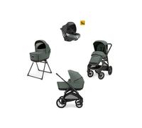 Aptica XT System Quattro - taiga green con telaio Nero e seggiolino auto Darwin Infant - inglesina