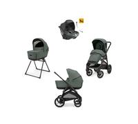 Aptica XT System Quattro - Taiga Green con telaio Nero e seggiolino auto Darwin Infant Recline - INGLESINA