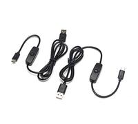 AptoFun 2X Cavo di Alimentazione USB/Type-C con Pulsante on/off per Raspberry Pi 4B, Micro:Bit e Anche Smart Phone con interfaccia Type-C.