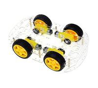 AptoFun 4WD Motor Smart Car Chassis per Arduino - con 4 motori a ingranaggi (DC 3V-6V/1:48) e box batteria(4wd)