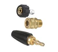 ApuaVireo&Co Adattatore for idropulitrice, ugello turbo universale for idropulitrice, kit di collegamento rapido, attacco femmina girevole M22 da 15 mm multicolore(A2)