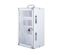ApuaVireo&Co Armadietto for cellulare da 12/24/36/48/60 slot, scatola portaoggetti tascabile in lega di alluminio con maniglia portatile, serratura a chiave(29x24x51cm/11x9x20in)