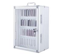 ApuaVireo&Co Armadietto for cellulare da 12/24/36/48/60 slot, scatola portaoggetti tascabile in lega di alluminio con maniglia portatile, serratura a chiave(38x24x52cm/15x9x20in)