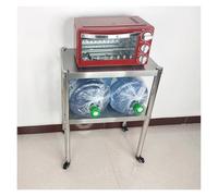 ApuaVireo&Co Banco da lavoro in acciaio inossidabile, tavolo da lavoro commerciale doppio, altezza regolabile, tavolo da preparazione for cucina resistente con ruote(70x40x82cm/27.5x15.7x32.3)