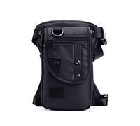 ApuaVireo&Co Borsa da gamba a goccia da uomo Marsupio impermeabile Messenger Borse a tracolla Viaggio Moto Borsa da petto Bum Fianchi, One color, Black