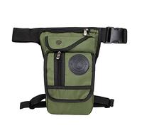 ApuaVireo&Co Borsa da gamba a tracolla in nylon for uomo, marsupio da motociclista, cintura da gamba, marsupio da viaggio(Green)