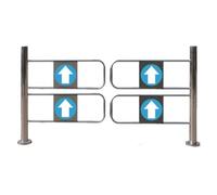 ApuaVireo&Co Cancello a battente for ingresso supermercato, cancello di sicurezza manuale 1 via, porta chiusura automatica in metallo magazzino, freno apertura (180x100 cm)