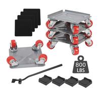 ApuaVireo&Co Carrello for carichi pesanti, 4 ruote, girevoli a 360°, spostare frigoriferi, ofa, afe, pianoforti, armadi, capacità di carico 1500 libbre