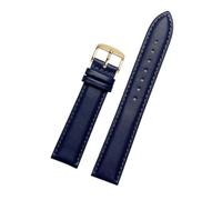 ApuaVireo&Co Cinturino for orologio in vera pelle for uomo e donna, accessori for orologi(Blue pin gold,19 mm)