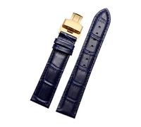 ApuaVireo&Co Cinturino for orologio in vera pelle for uomo e donna, accessori for orologi(Dark blue gold,18 mm)