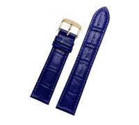 ApuaVireo&Co Cinturino for orologio in vera pelle for uomo e donna, accessori for orologi(Royalblue Pin Gold,18 mm)