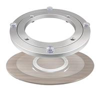 ApuaVireo&Co Cuscinetto for giradischi in lega di alluminio, giradischi con cuscinetto a sfera Lazy Susan in lega di alluminio argento 12-100 cm(25 cm)