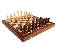 ApuaVireo&Co Giochi Scacchi Internazionali Scacchiera Pieghevole con Contenitore Interno in Legno in Massello Pezzi