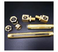 ApuaVireo&Co Indicatore di livello del liquido dell'olio in ottone maschio da 1/4" 3/8" 1/2" BSPP M12 M14 M16 for torni, coppa, 1 pezzo, una finestra(1/2",80mm)