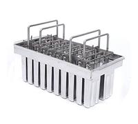 ApuaVireo&Co Kit di stampi for ghiaccioli in acciaio inossidabile, porta ghiaccioli, porta bastoncini for gelato + spazzola for la pulizia(20Pcs Style 2)