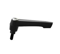 ApuaVireo&Co Leva di serraggio regolabile con impugnatura M8, perno filettato maschio, manopole manuali, pulsante a cricchetto/filettatura incrociata, maniglia regolabile nera(M8*32-1pcs)